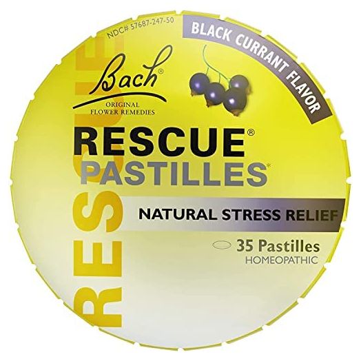 Bach Rescue Remedy Pastilles Black Currant, 1.7 oz (2 Pack)