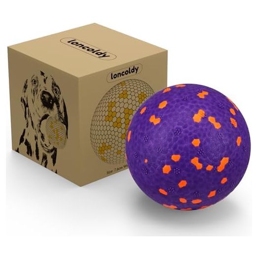 Dog Balls, Indestructible Dog Ball, Dog Balls for Aggressive Chewers, Tennis Balls for Dogs, Puppy Toys, Interactive Ball for Dogs, Dog Chew Toys, Fetch Ball for Small Medium Large Dogs 1PC