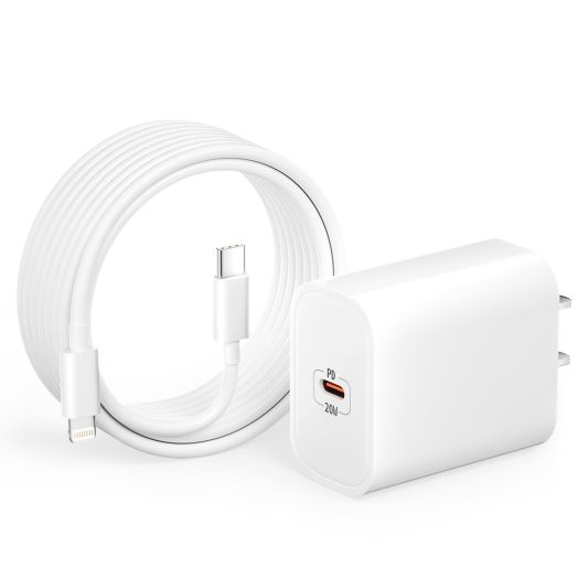 iPhone Charger Fast Charging [Apple MFi Certified] 20W PD USB-C Wall Charger with 6FT USB-C to Lightning Cable Compatible with iPhone 14 13 12 11 Pro Max Mini Plus, XR XS X 8 and More