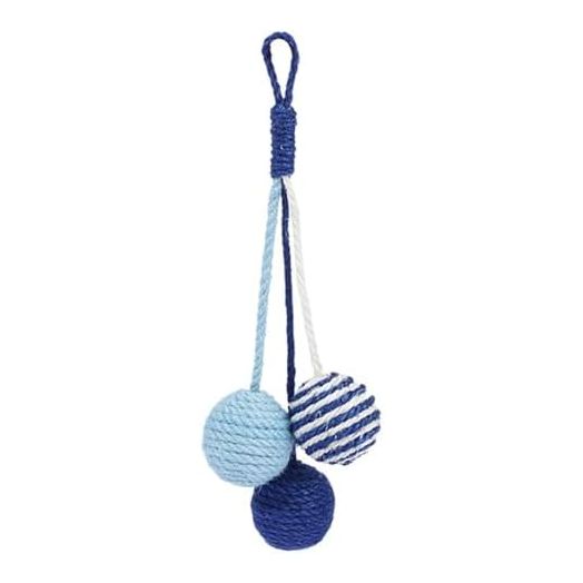 MiOYOOW Cat Sisal Ball, Anti Bite Kitten Ball Toy Hanging Kitty Sisal Rope Sphere for Cats Play Interactive Relieve Boredom
