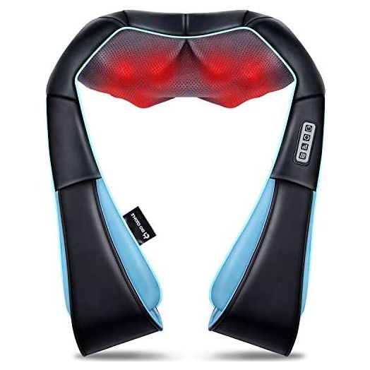 Shiatsu Back Shoulder and Neck Massager with Heat, Electric Deep Tissue 4D Kneading Massage for Shoulder, Back and Neck, Best Gifts for Women Men Mom Dad