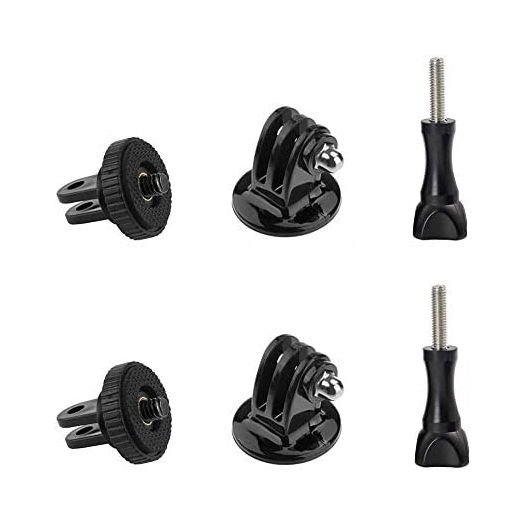Alsukeay Tripod Adapter Mount with 1/4" Screw Camera Adapter Compatible with GoPro Hero 10 9 8 7 6 5 4 3 3+ 2 1 Session Black Silver SJ4000 SJ5000 Xiaomi Action Cameras