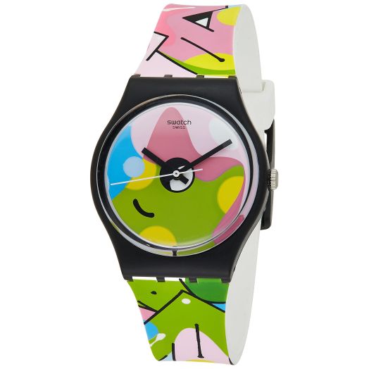 Swatch Image Of Graffiti Quartz Movement Multi-Color Dial Men's Watch GB317