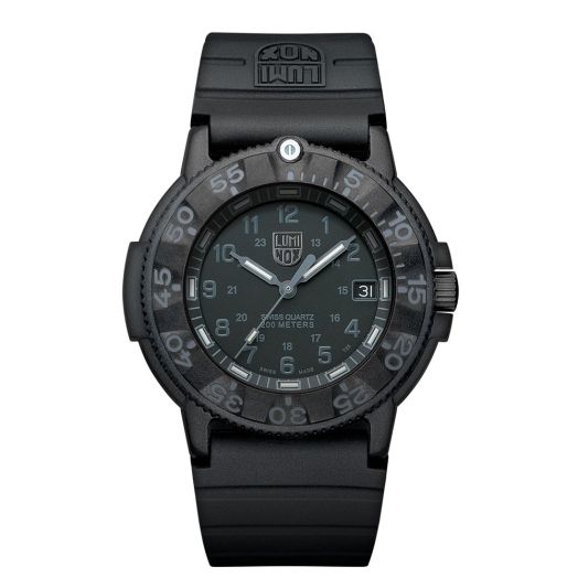 Luminox Men's 3001.BO Quartz Rubber Black Dial Watch