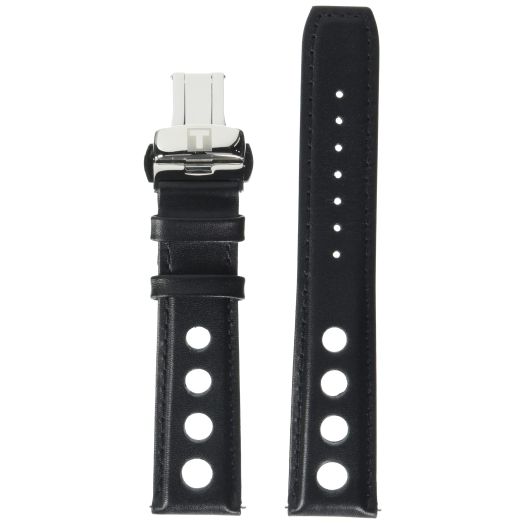 Tissot T852037163 20mm Lug Black Leather Strap