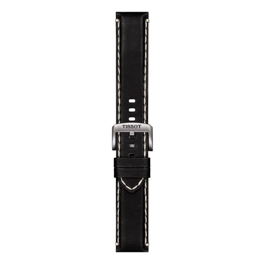 Tissot T852044982 22mm Lug Black Leather Strap