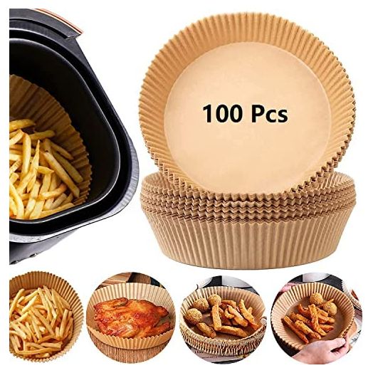 Air Fryer Disposable Paper Liner, 100PCS Non-stick Disposable Liners, Baking Paper for Air Fryer Oil-proof, Water-proof