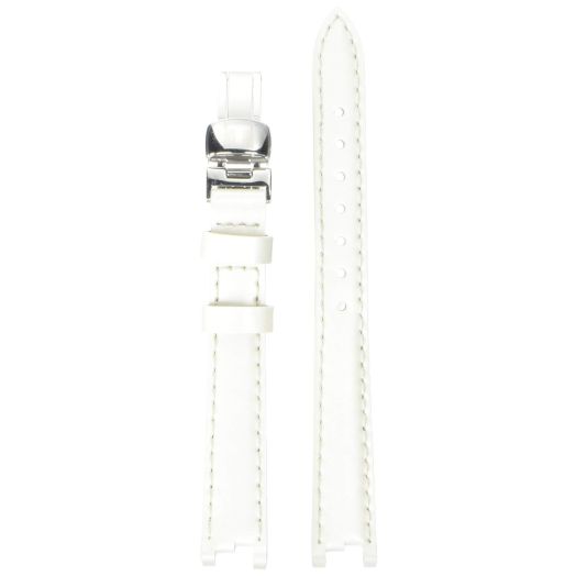 Tissot womens Leather Calfskin Watch Strap White Pearl T600036540