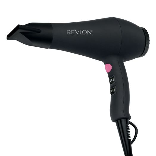 Revlon Perfect Heat AC Motor Ceramic, Ionic & Tourmaline Hair Dryer, 1875 Watts, Black with Concentrator