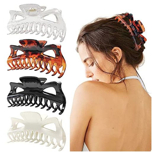 LILIEBE 5.5” Large Hair Claw Clips, Big Hair Clips Enough to Hold Your Hair