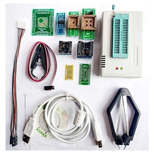 SETCTOP xgecu TL866 Plus Programmer Kits USB EPROM Flash BIOS chip minipro tl866ii Programmable Logic Circuits 8 Adapters Socket Extractor 1.8V nand 24 93 25 mcu AVR IC Programmer