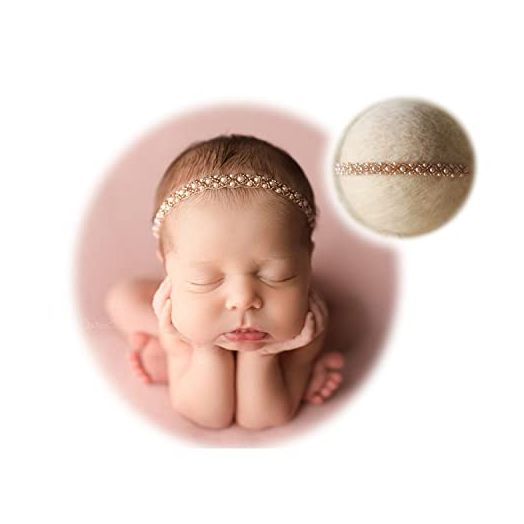 Honra Newborn Photography Props Pearl Headband Baby Photoshoots Posing Photo Tieback Hair Accessories (402)