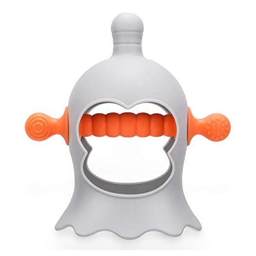 Never Drop Silicone Baby Teething Toy for 6months and up Infants, Baby Chew Toys for Sucking Needs, Hand Pacifier for Breast Feeding Babies, Car Seat Toy for Newborn