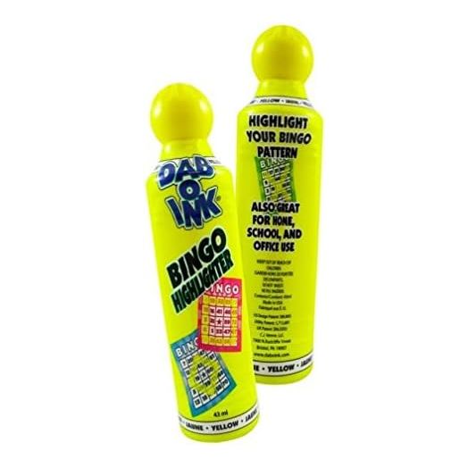 Dab O Ink Yellow Highlighter Bingo Dauber- Set of Two