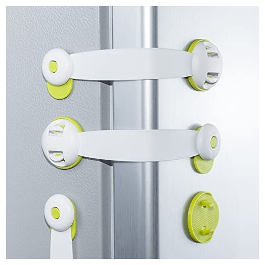 5 Pack Refrigerator Door Lock, Mini Fridge Lock Child Safety, Child Proof Cabinet Locks, Fits Perfectly for Locking Cabinets, Sliding Door, Drawers, Toilet Seat, Freezer, Closet Seat, Window, Oven