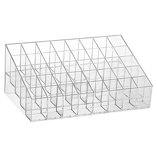 40 Grids Lipsticks Holder - Clear Acrylic Lipgloss Lipstick Organizer and Storage Display Case for Lip Gloss, Lipstick Tubes