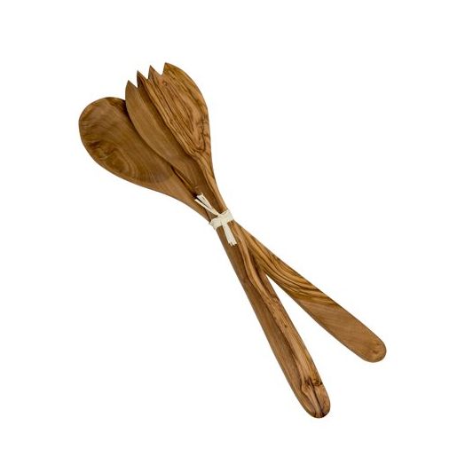Honey Can Do Olive Wood Salad Tongs, Natural (2 Pieces)