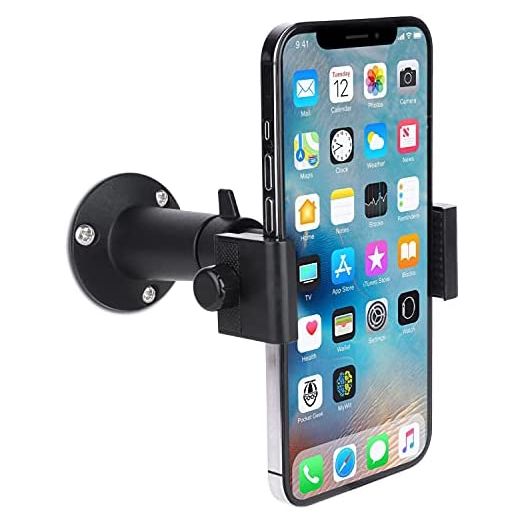 iTODOS Wall Mount Phone Holder Bracket with 360 Degree Adjustable Mount for iPhone / Samsung Galaxy / Nexus / HTC / LG Smart Phones and GPS Navigator, Compatible with 3.5 ~6.5 inch Width