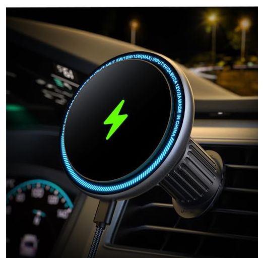 for Magsafe Car Mount Charger, 15W Fast Charging LED Magnetic Wireless Car Charger, Air Vent Phone Holders for Your Car for Magsafe Car Phone Holder for iPhone 15/14/13/12 Fast Charging