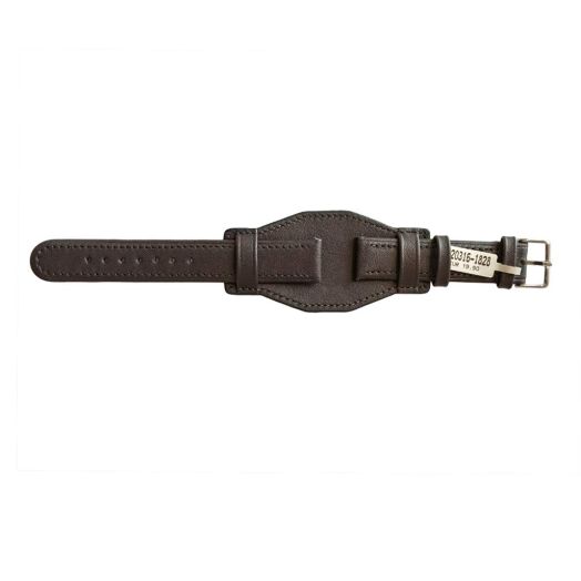 Cowhide Strap with Stitch and Wide Underlay Surface Brown for Watches 18mm
