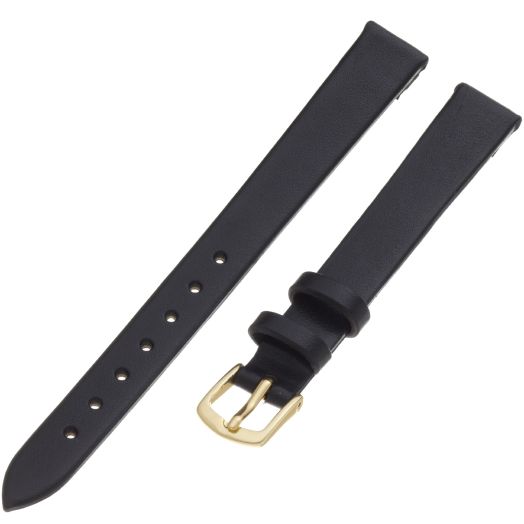 Hadley-Roma Women's 12mm Leather Watch Strap, Color:Black (Model: LSL702LA 120)