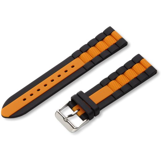 Hadley-Roma MS-3344 Black/Orange 22mm Diver