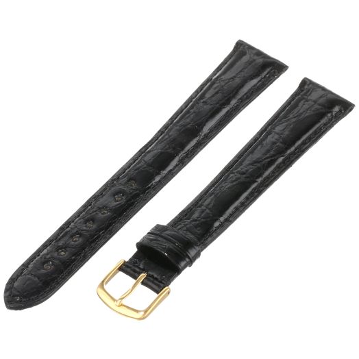 Hadley-Roma Men's 20mm Leather Watch Strap, Color:Black (Model: MS2001XA-200)