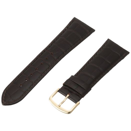 Hadley-Roma Men's MS2018RA-220 22-mm Black Genuine Alligator Leather WatchStrap