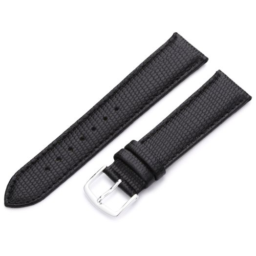 Hadley-Roma 18mm 'Men's' Leather Watch Strap, Color:Black (Model: MSM725RA 180)