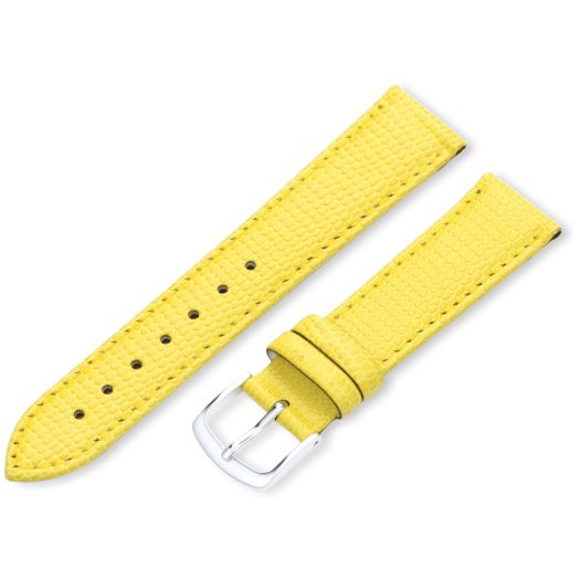 Hadley-Roma 12mm 'Women's' Leather Watch Strap, Color:Yellow (Model: LSL725RV 120)
