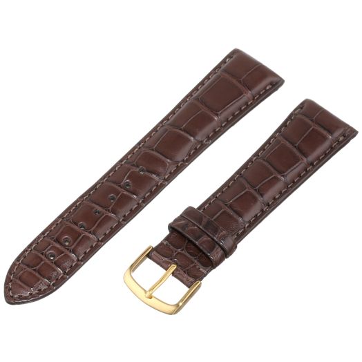 Hadley-Roma Men's 22mm Leather Watch Strap, Color:Brown (Model: MS2005RZ-220)