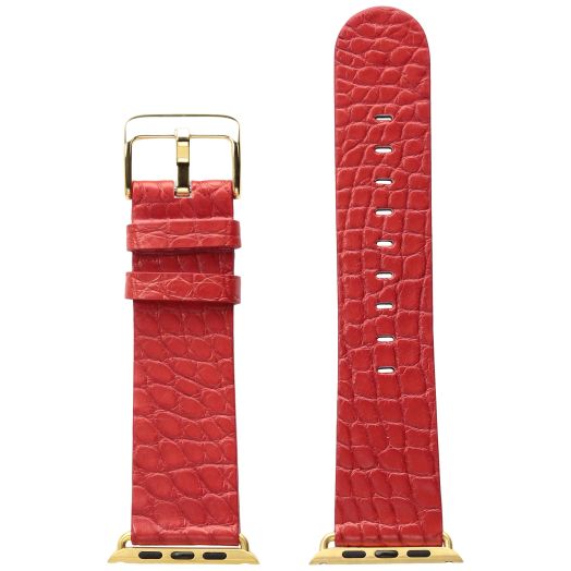 Hadley Roma AP1000RQ 42Y 42mm Apple Strap Alligator MTE Leather Alligator Red Watch Strap