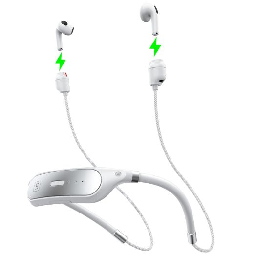 Portable Charging Case for Airpods Pro 1st/2nd/3rd Generation,Easy for Outdoor Sports,Driving,Running,Riding and Suitable Gifts(Silver Gray,no Airpods)