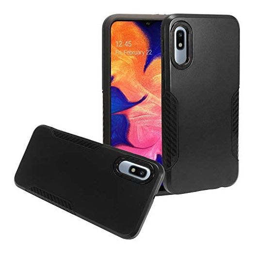Compatible with Samsung Galaxy A10e SM-A102 - Hybrid Phone Case - CF1 Black