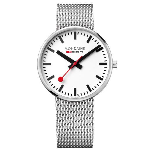 Mondaine Men's MSX.4211B.SM SBB Analog Display Swiss Quartz Silver Watch