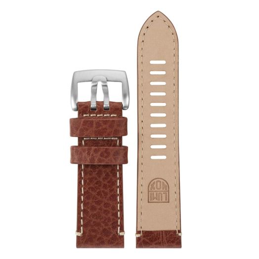 Luminox Men's Brown & White Leather 26mm Strap Stainless Steel Buckle 1869 Field Series Watch Band