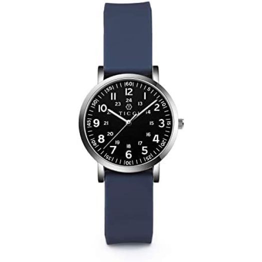 TICCI Women’s Petite Watch for Medical Professionals Easy to Read Small Face, Silicone Band, Second Hand, Military Time for Nurses, Doctors,Students