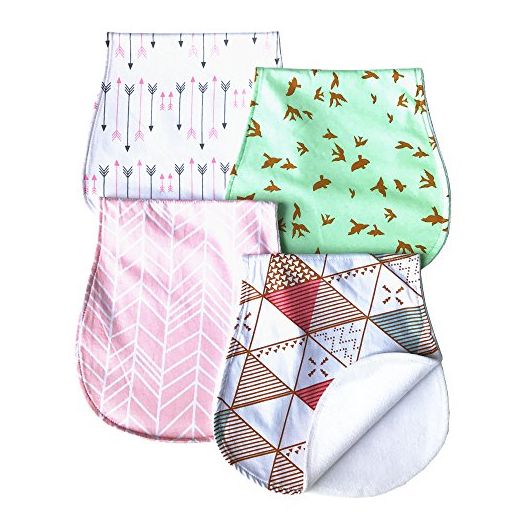 Baby Burp Cloths Baby Burp Set Curved Absorbent and Soft Valuable 4 Pack