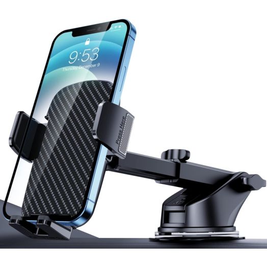 Phone Holder for Car [Military-Grade Suction]Phone Stand for Car Phone Holder Mount [Super Stable] Automobile Cell Phone Holder Car Mount for iPhone Universal Car Dashboard Mount Fit All Phone