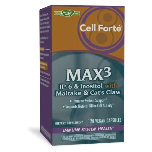 Enzymatic Therapy Nature's Way Cell Forté MAX3 IP-6 & Inositol w/Maitake & Cat's Claw, 120 Capsules