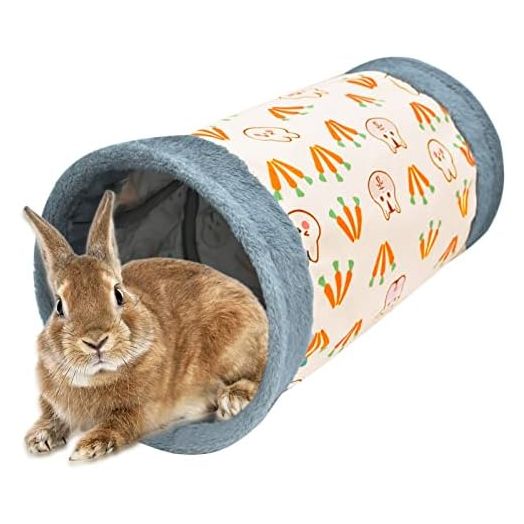 Guinea-Pig Rabbit Tunnel-Tube Toys - Bunny Hamster Hideout Small Animal Activity Tunnels Hideaway Accessoies for Dwarf Rabbits Guinea Pigs Kitty (Pink)