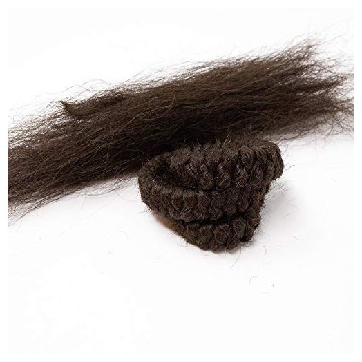 Mehron Makeup Crepe Hair 12-inch Braid (Dark Brown)