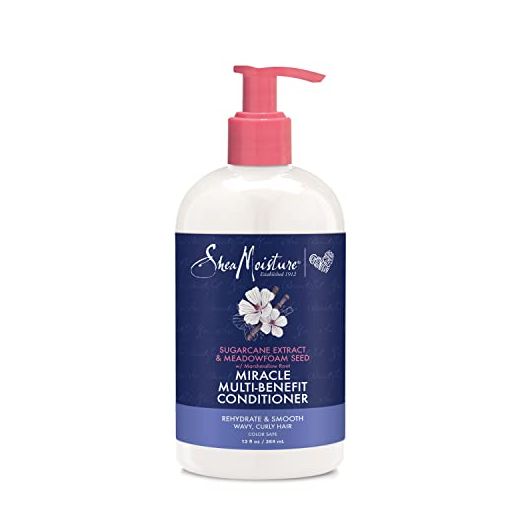 SheaMoisture Silicone Free Conditioner for Dry Hair, Sugarcane and Meadowfoam, 13 Oz