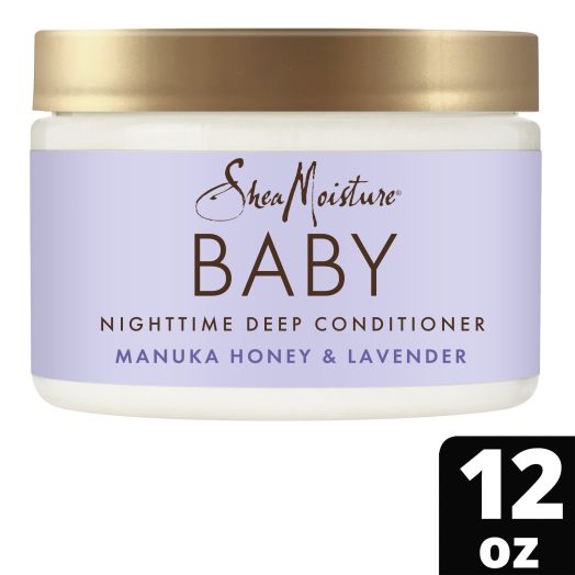 SheaMoisture Baby Deep Conditioner for Delicate Hair and Skin Manuka Honey & Lavender Nighttime Skin and Hair Care Regimen 12 oz