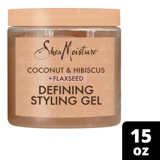SheaMoisture Styling Hair Gel, Coconut and Hibiscus Frizz Control Paraben-Free for Curly Hair, 15 oz