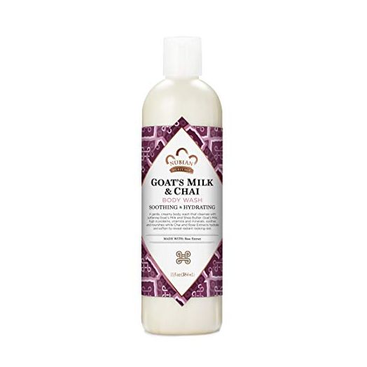 Nubian Heritage Body Wash Cleanser for All Skin Types Goats Milk and Chai Made with Fair Trade Shea Butter 13 oz