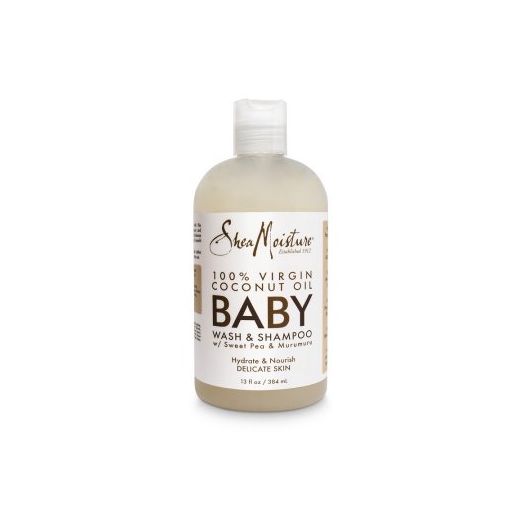 SheaMoisture 100% Virgin Coconut Oil Baby Wash & Shampoo, 13 oz