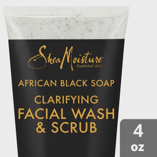 SheaMoisture African Black Soap Facial Wash & Scrub, 4 oz
