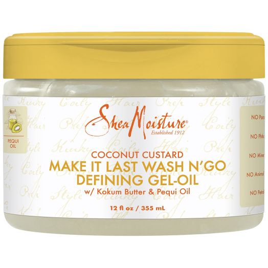 SheaMoisture Coconut Custard for Curly Hair Defining Gel Oil, 12 oz