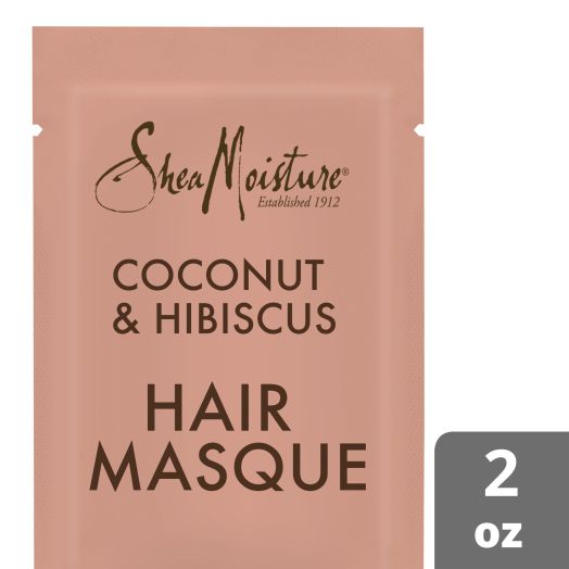 SheaMoisture Coconut & Hibiscus Moisturizing nourishing Hair Mask with Shea Butter, 2.0 oz